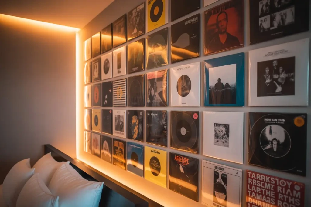 LED-Lit Album Wall