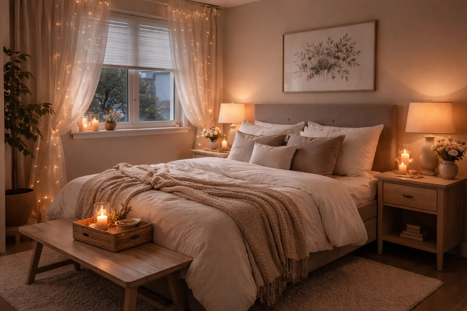 Romantic Neutral Bedroom