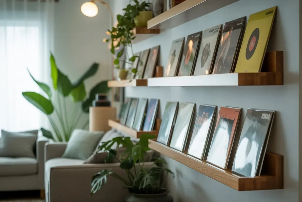 Floating Shelf Album Display