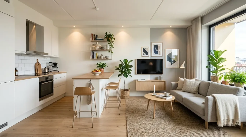 Small Open Kitchen Living Room Design