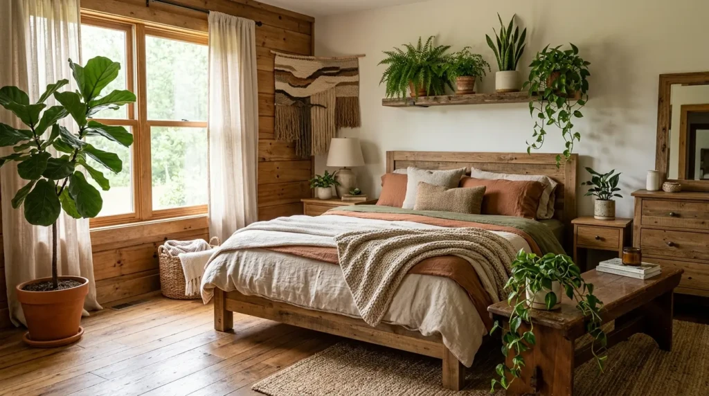 Nature-Inspired Bedroom Interior