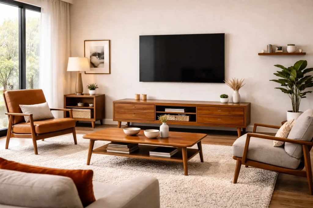 Stylish Living Room with TV Setup