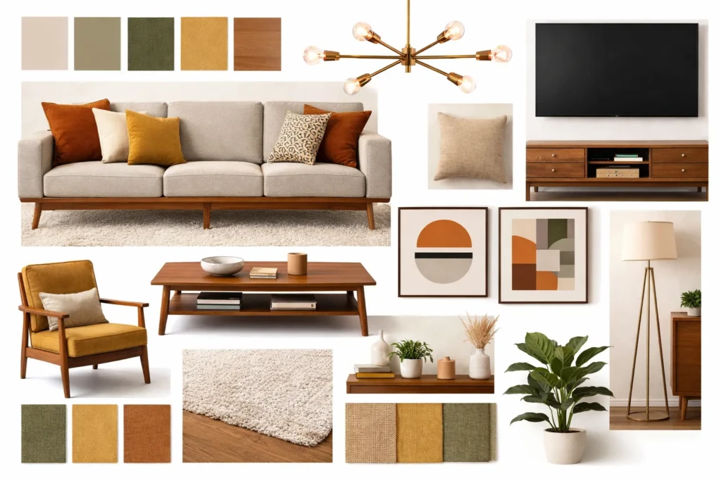 Mid Century Moodboard Inspiration