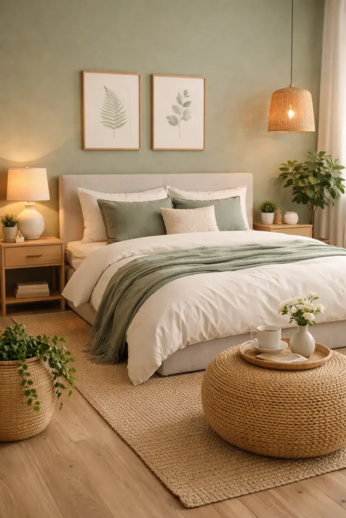 Calm Sage Green Bedroom Aesthetic