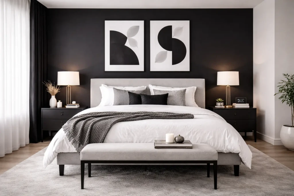 Black Accent Wall Bedroom