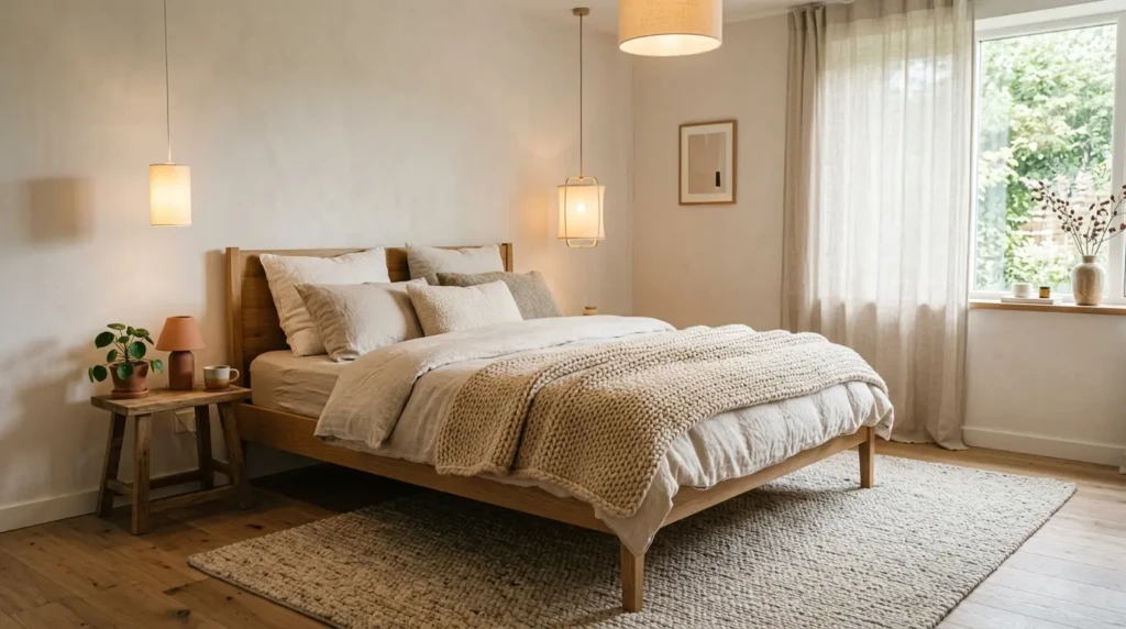 Warm Minimalist Bedroom Interior