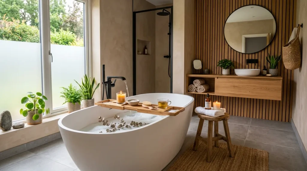 Modern Bathtub Relaxation Space