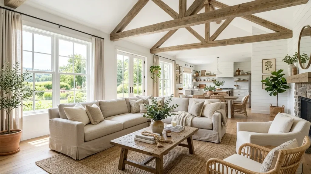 Farmhouse Living Room Layout Ideas