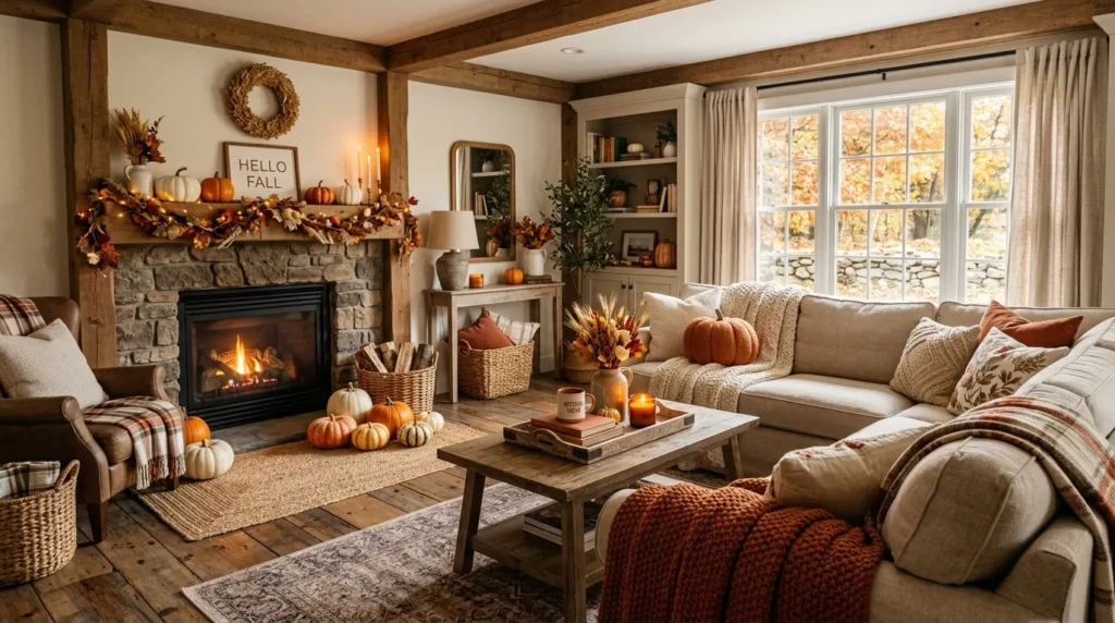 Seasonal Farmhouse Living Room