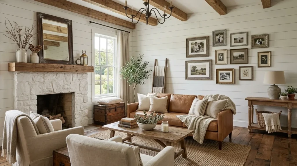 Farmhouse Living Room Wall Style