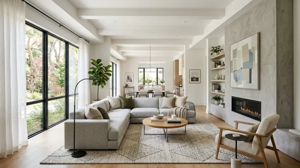 Open Modern Living Room Layout