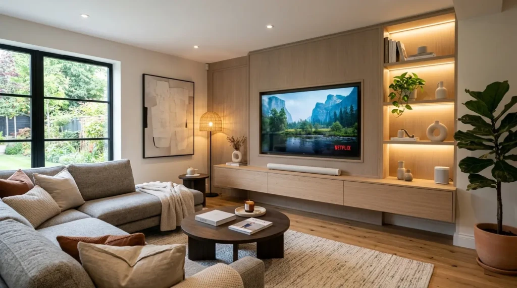 Smart Modern Living Room Setup