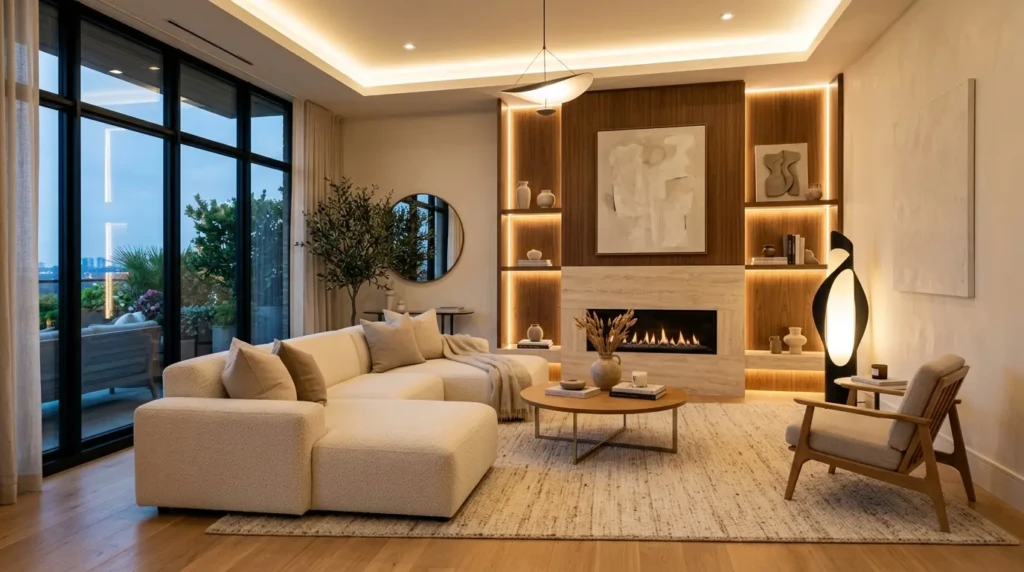 Modern Yet Cozy Lounge