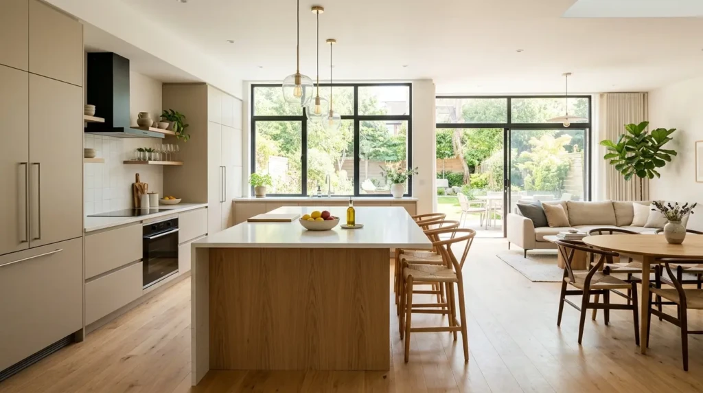 Bright Modern Open Kitchen Overview