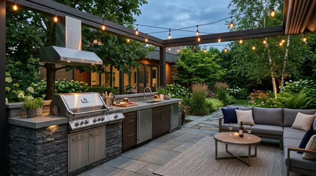 Stylish Outdoor Kitchen Setup