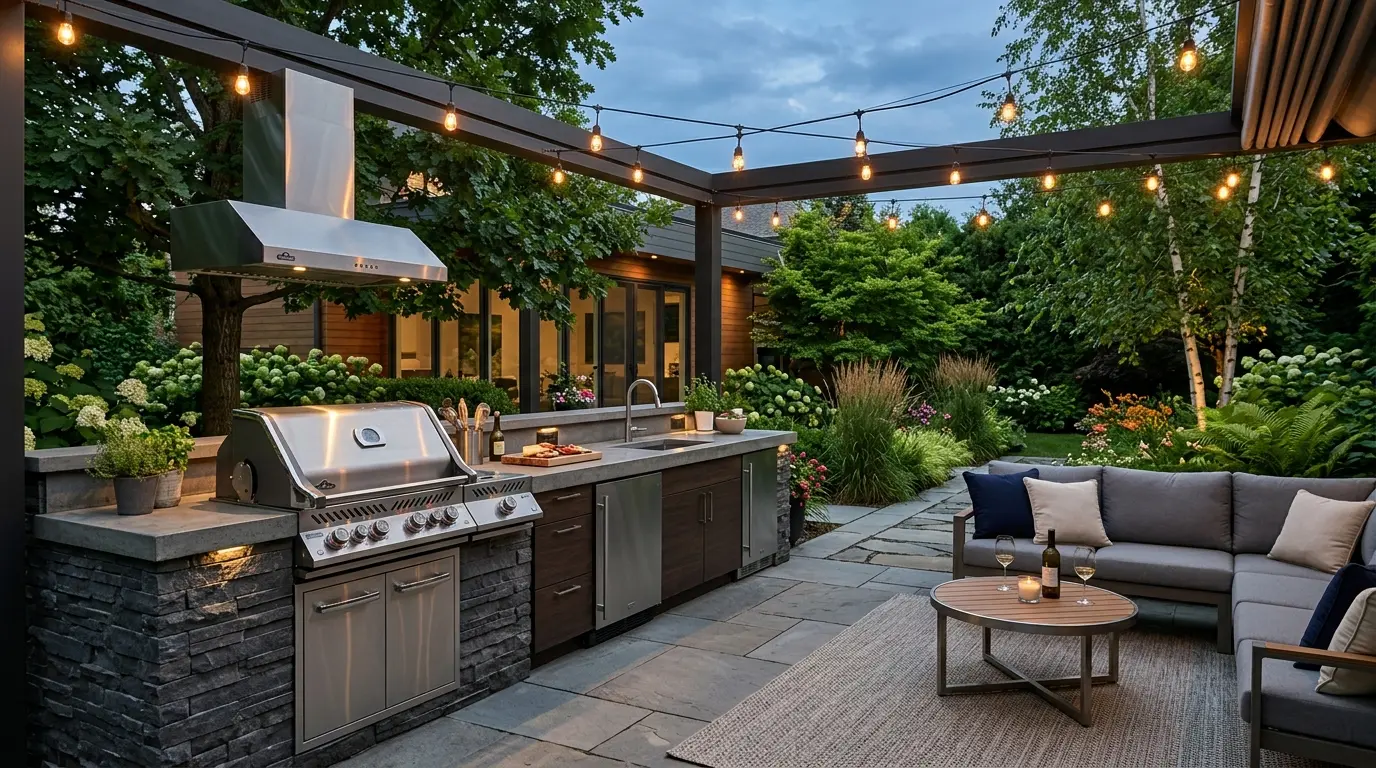 Stylish Outdoor Kitchen Setup