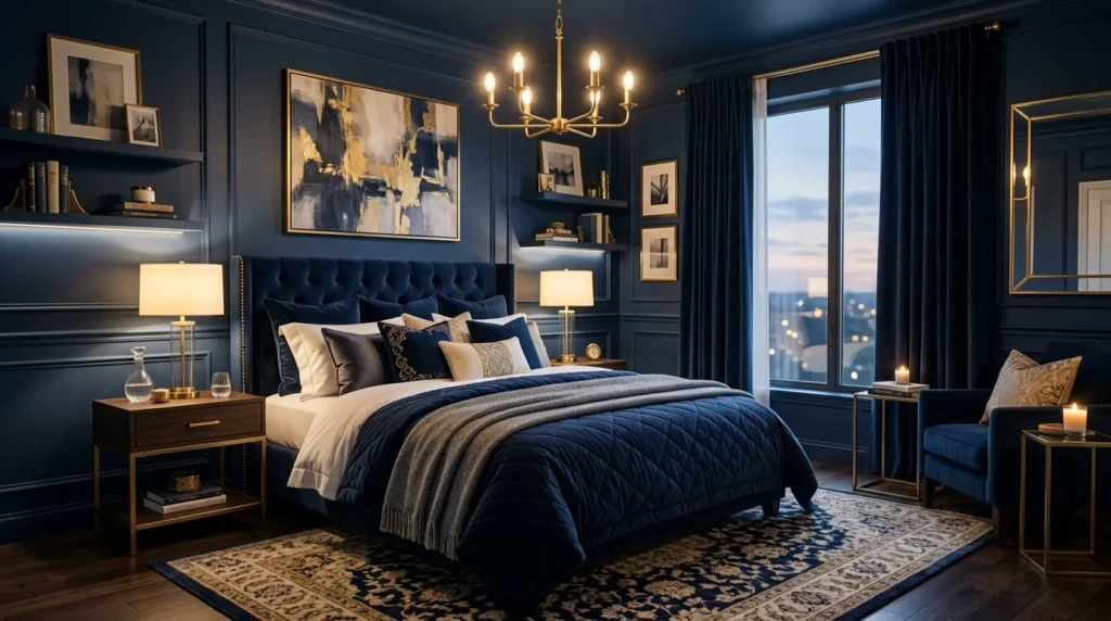Blue Luxury Bedroom Serenity