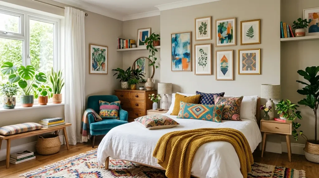Bedroom with Colorful Accents