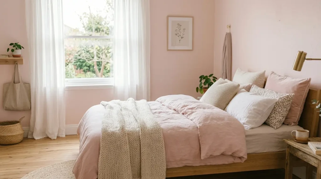 Calm and Cozy Pink Bedroom