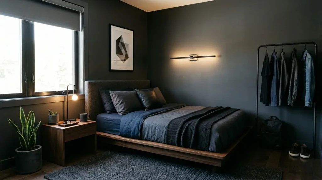 Modern Masculine Small Bedroom