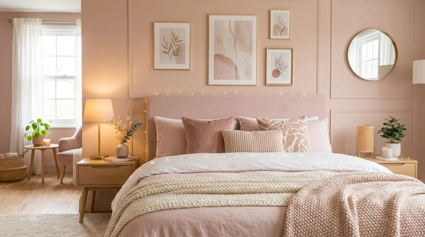 Dreamy Pink Bedroom Overview