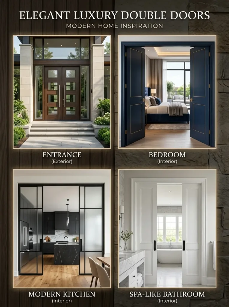 Collection of stylish double door designs for modern homes