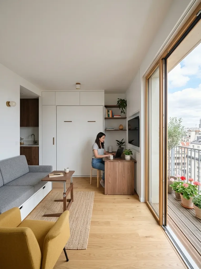 Folding and sliding double doors designed for compact modern homes